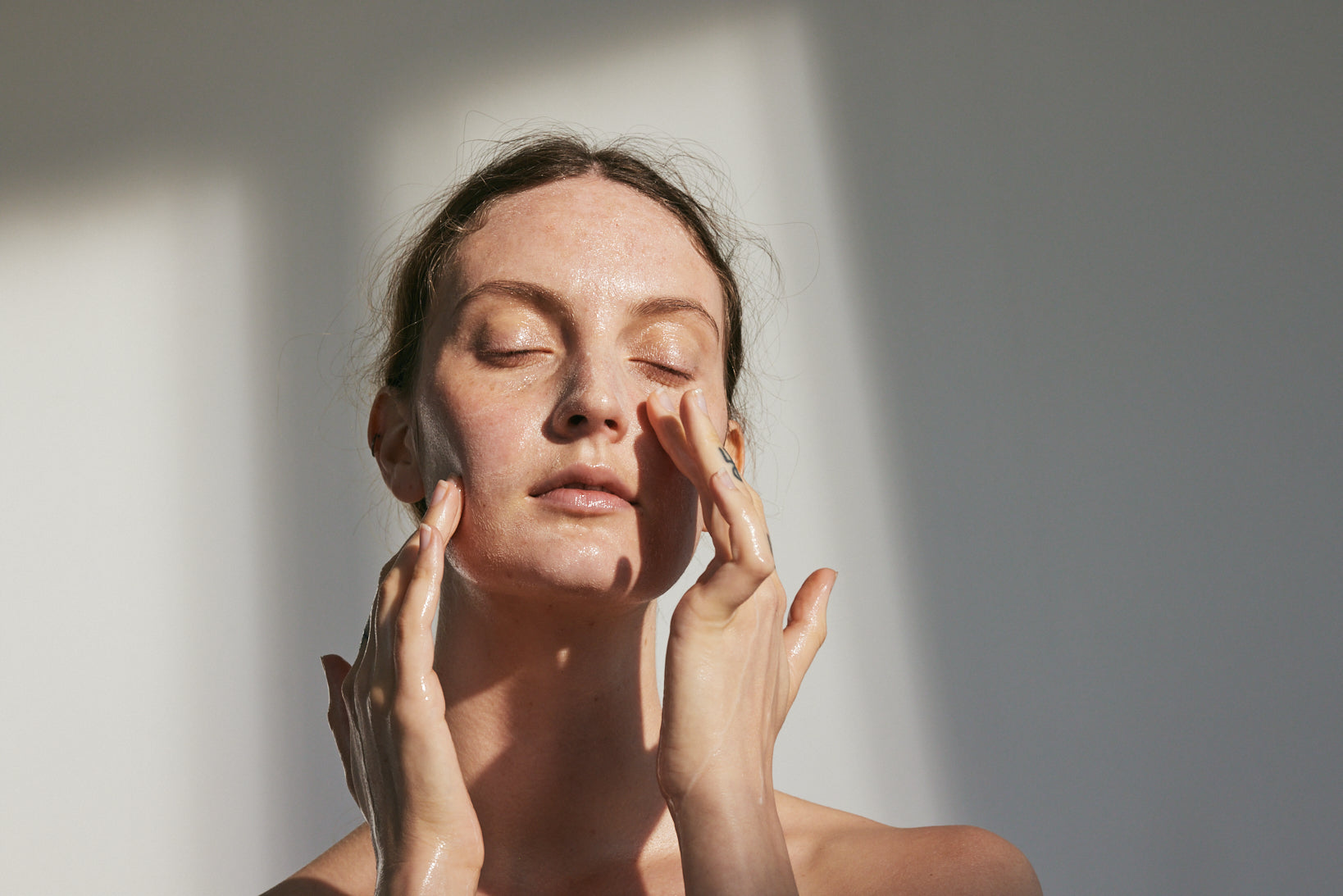 ANGAN Wildflower Oil Cleanser — gentle oil cleansing method for sensitive skin