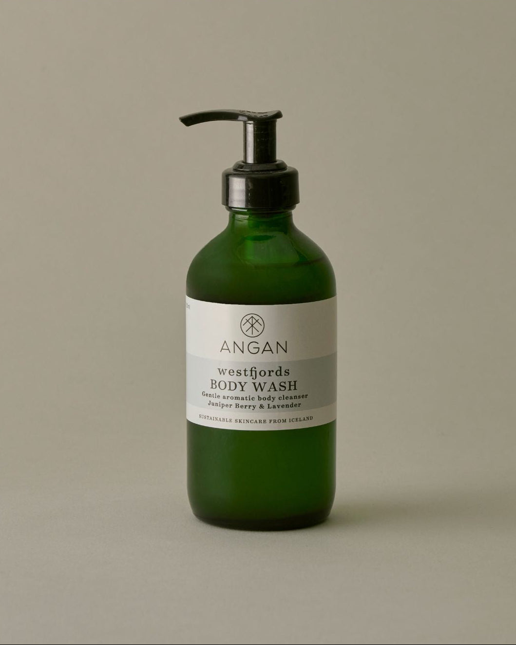 ANGAN Westfjords Body Wash 250ml — hydrating botanical body wash from Iceland